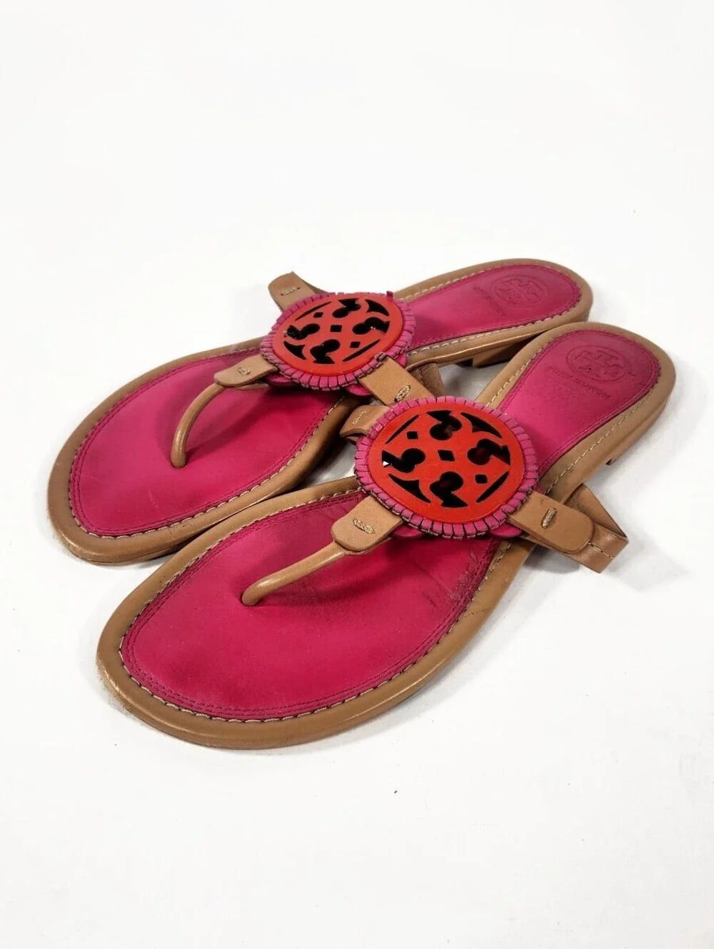 Tory Burch Pink Beige Sandals Size 6.5